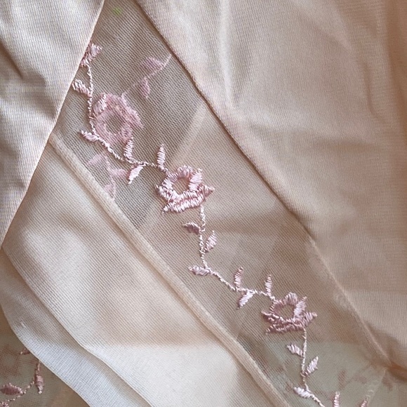 Vintage 50s Pink Half Slip Retro Pinup Cottagecore Rockabilly Marilyn Nylon - Picture 9 of 11